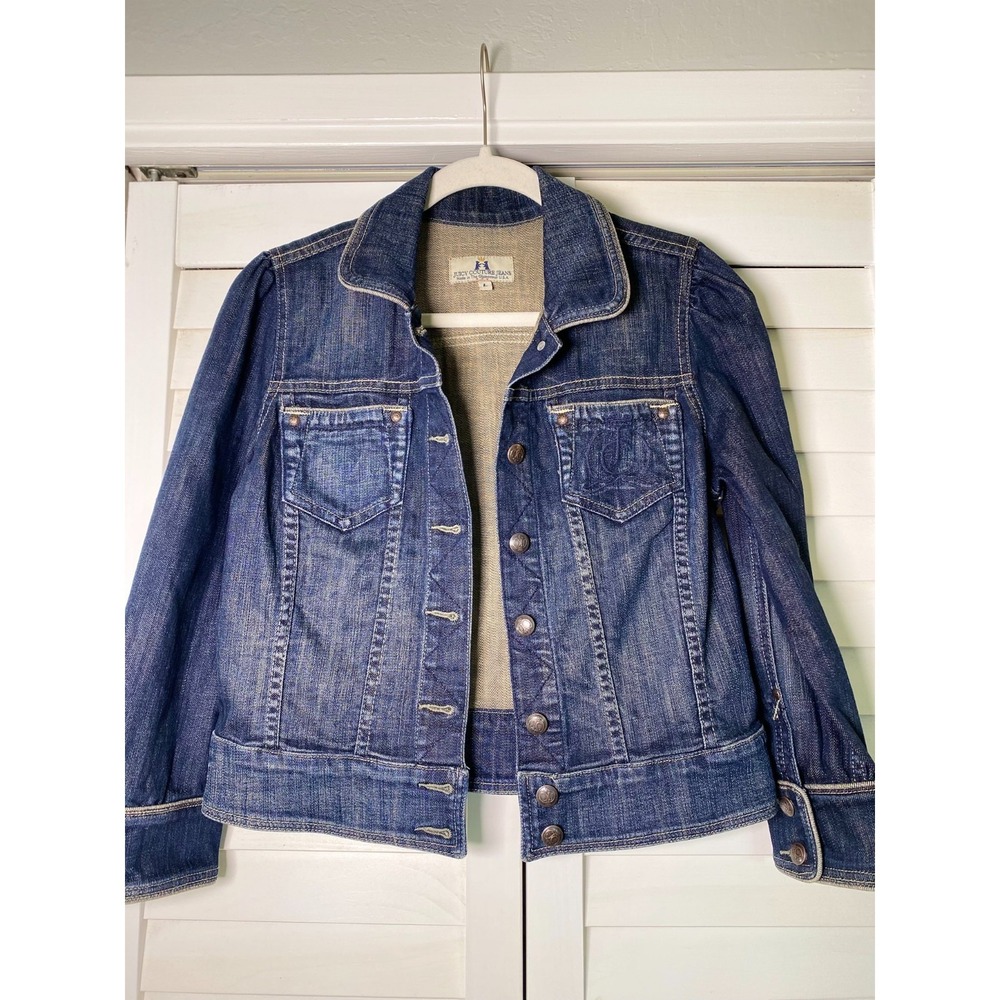 Vintage Juicy Couture Jean Jacket, "JC" on Front Pocket, RARE |Women's Large